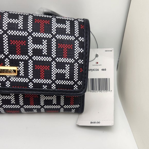 Tommy Hilfiger Leather Trim Wallet, Navy Blue - New with Tags - Picture 2 of 9